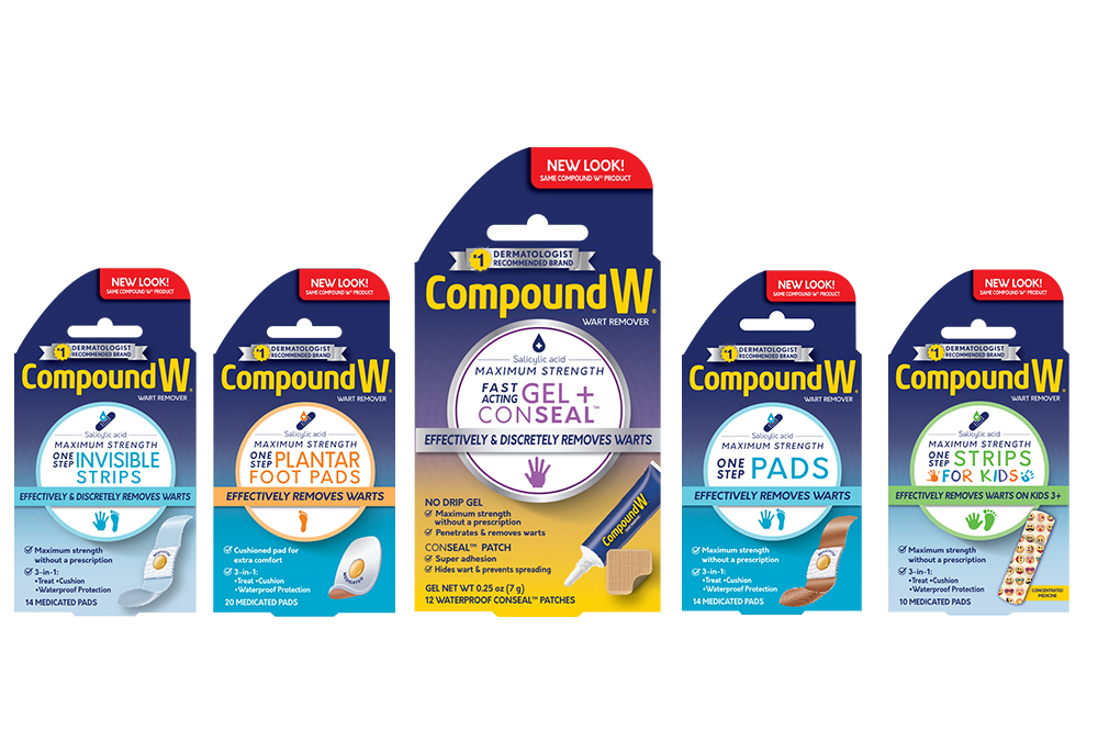 Compound w is the #1 dermatologist and pharmacist recommended wart removal brand.